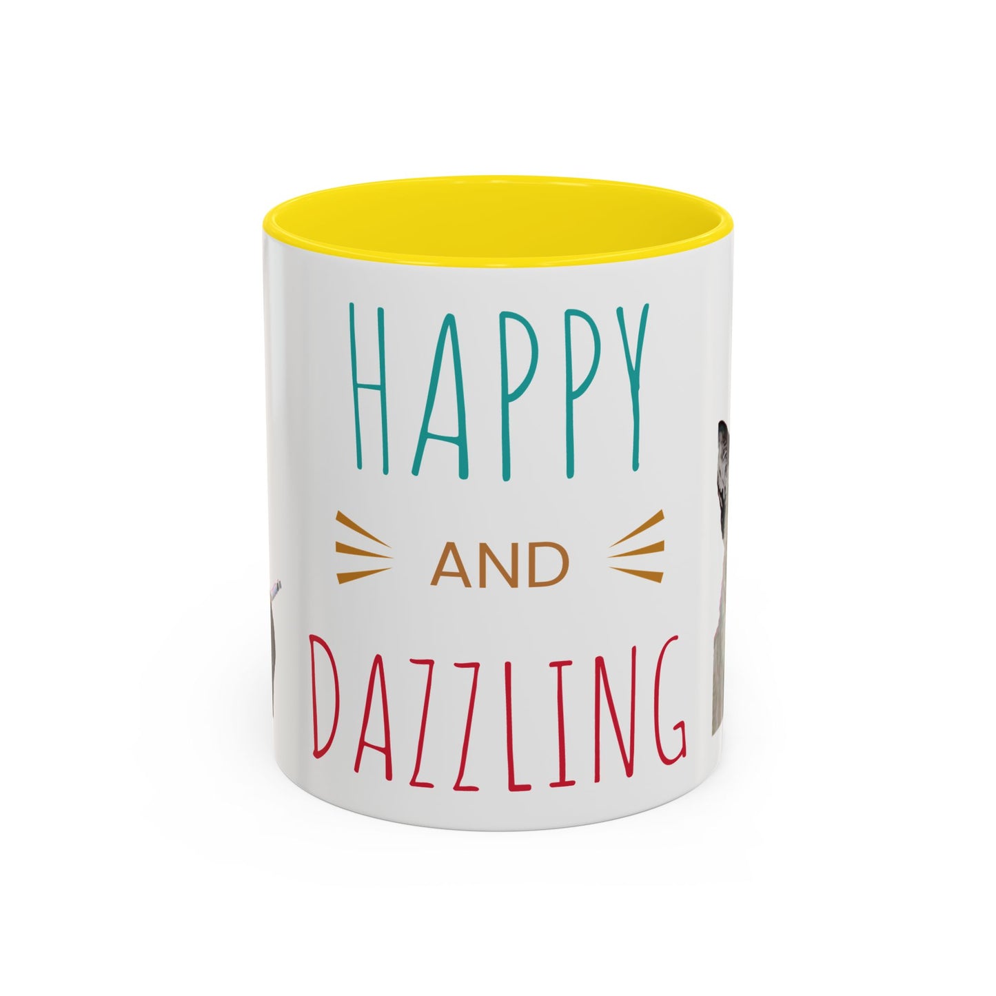 Happy and Dazzling Smoking Cat Accent Coffee Mug — 11/15oz (free shipping)