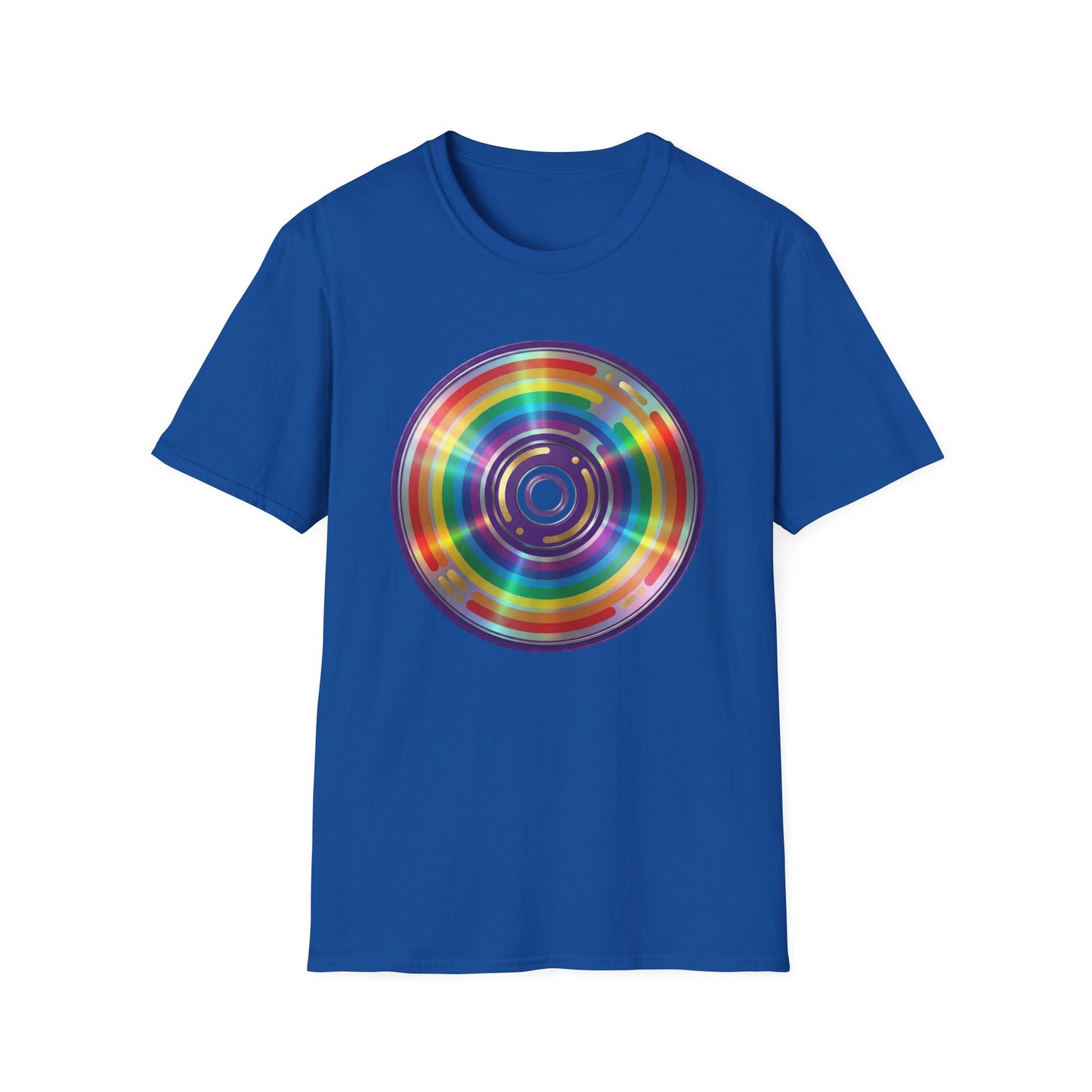 Retro Rainbow CD- Vinyl Record T-Shirt