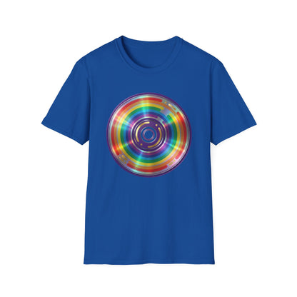 Retro Rainbow CD- Vinyl Record T-Shirt