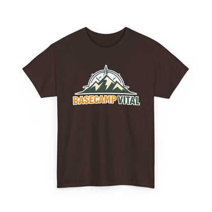 Base Camp Vital Mountain Compass Crewneck T-Shirt | Outdoor Hiking Graphic Tee | Midweight Cotton Trail Shirt (free shipping)