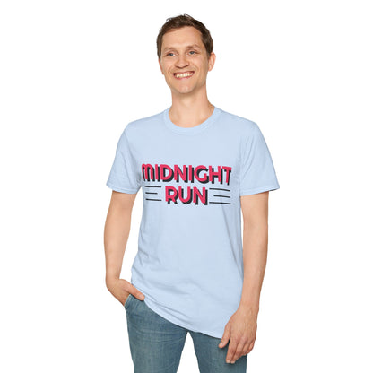 Midnight Run T-Shirt — Retro Pink Track Graphic Tee