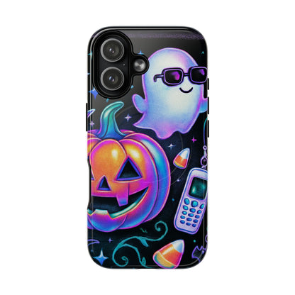 Spooky Halloween Phone Case, Tough Magnetic Cases, Cat & Pumpkin Design, Fall Decor, Unique Gifts for Her