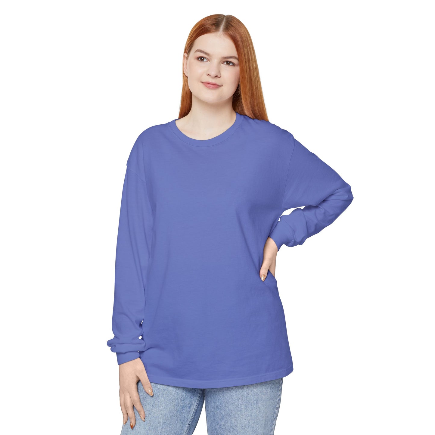 Women’s Vibrant light blue Long Sleeve T-Shirt - Comfortable & Stylish Casual Wear