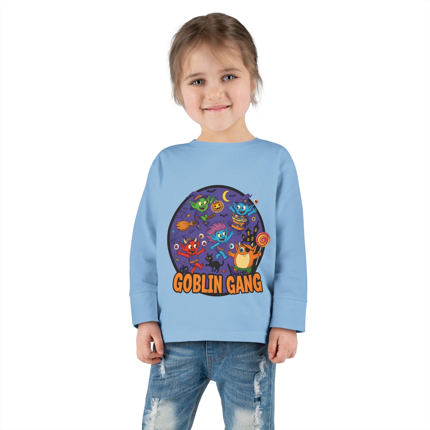 Goblin Gang Toddler Long Sleeve Tee - Fun Kids Shirt, Halloween Outfit, Birthday Gift, Playtime Apparel, Cute Toddler Fashion