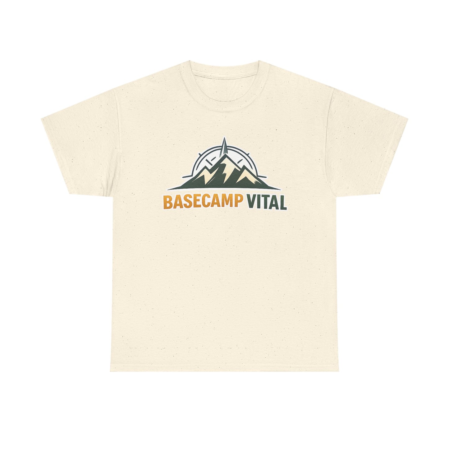 Base Camp Vital Mountain Compass Crewneck T-Shirt | Outdoor Hiking Graphic Tee | Midweight Cotton Trail Shirt (free shipping)