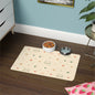 Animal tiny paw prints, hearts, bones, fish, and simple doodle faces of cats and dogs Pet Food Mat (12x18)