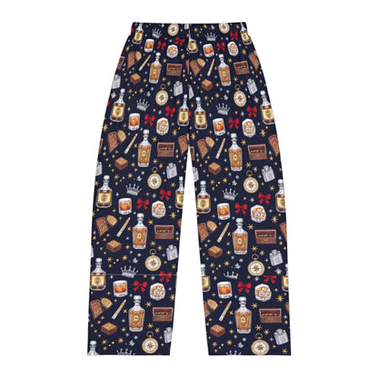 Men's Whiskey & Cigar Lounge Pajama Pants — Cozy Novelty Sleepwear