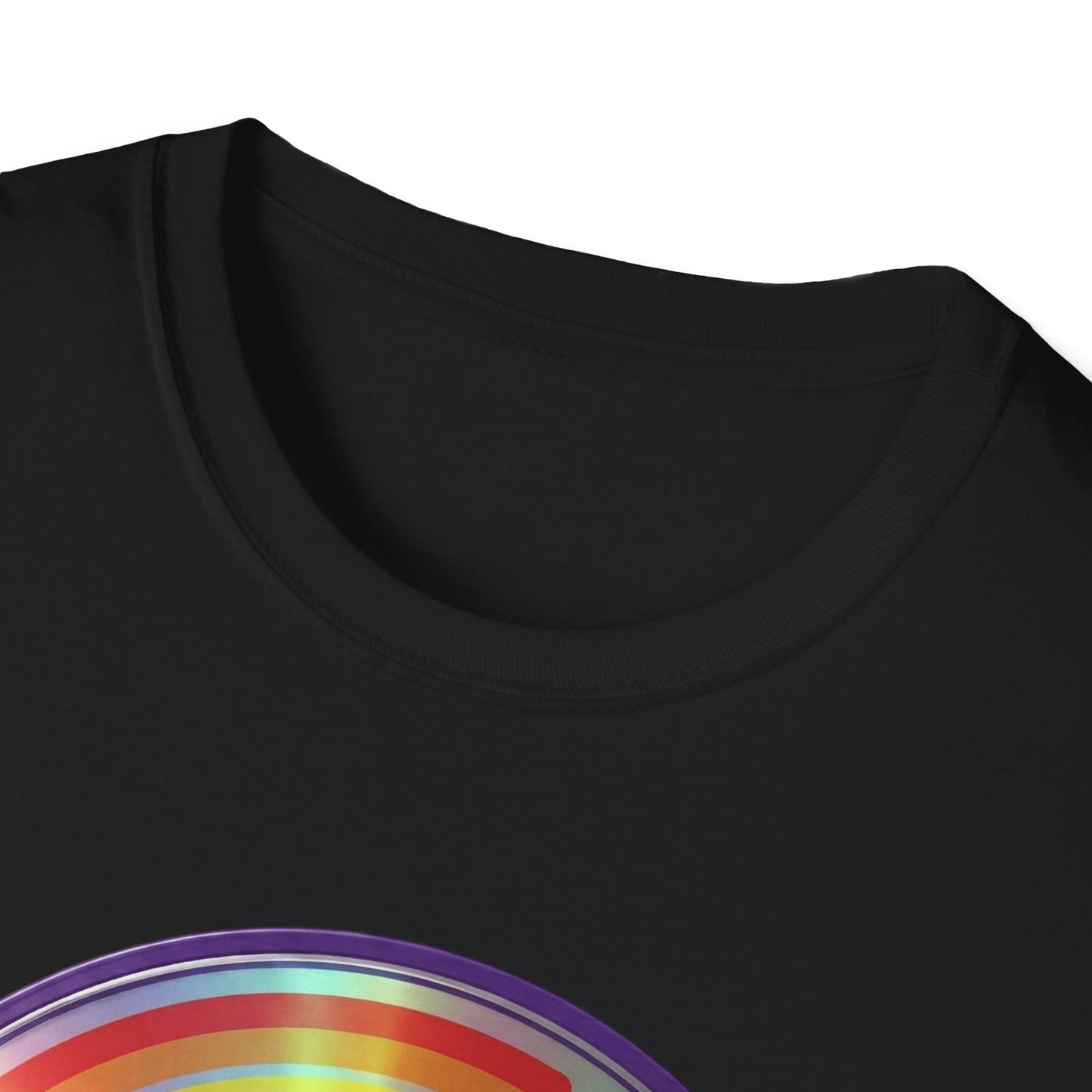 Retro Rainbow CD- Vinyl Record T-Shirt