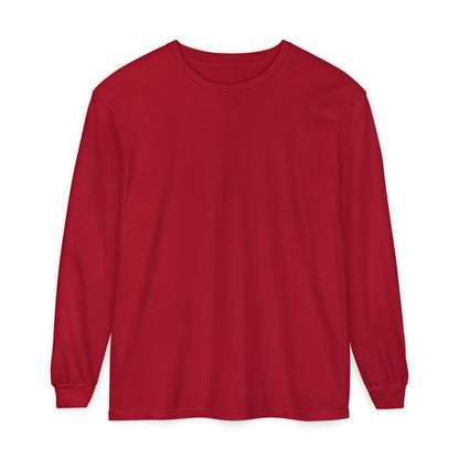 Women’s Vibrant red Garment-Dyed Long Sleeve T-Shirt for Every Occasion