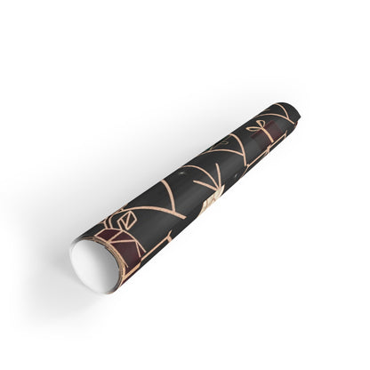 Elegant Holiday Gift Wrapping Paper Roll with Christmas Motifs