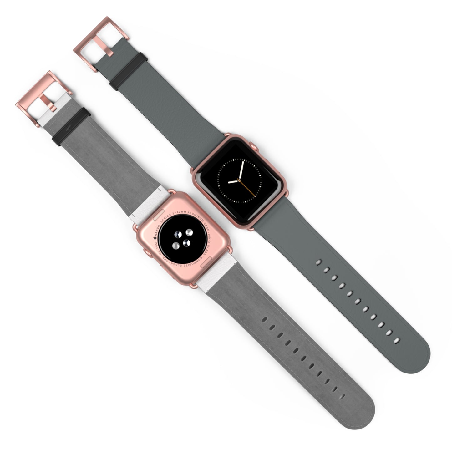 Stylish Gray Silicone Watch Band for Apple Watch - Modern & Comfortable Design
