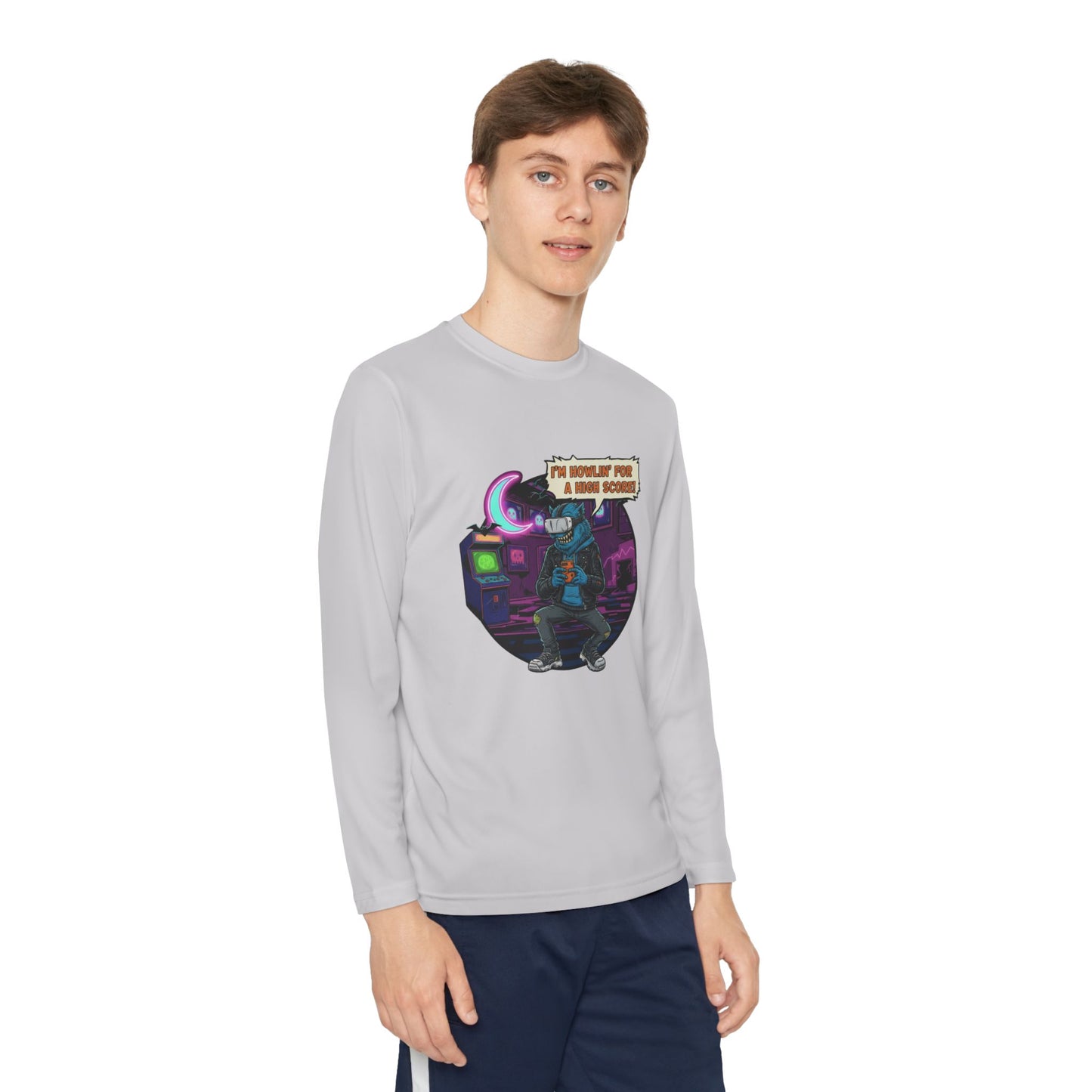 Youth Graphic Long Sleeve Tee - Cool Gamer Vibe, Perfect for Gaming Events, Birthdays, Holidays, Casual Wear, Gift Idea