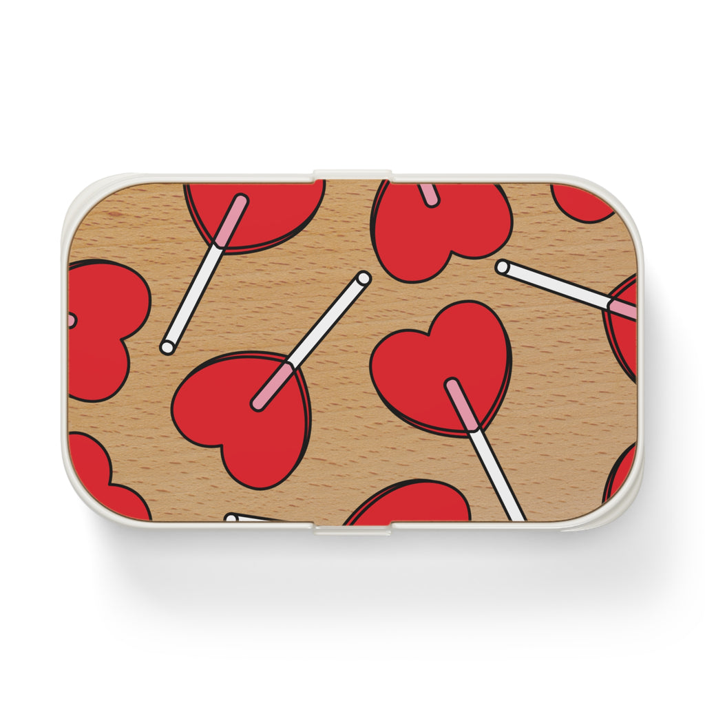 Cute Heart Lollipop Bento Lunch Box for Kids