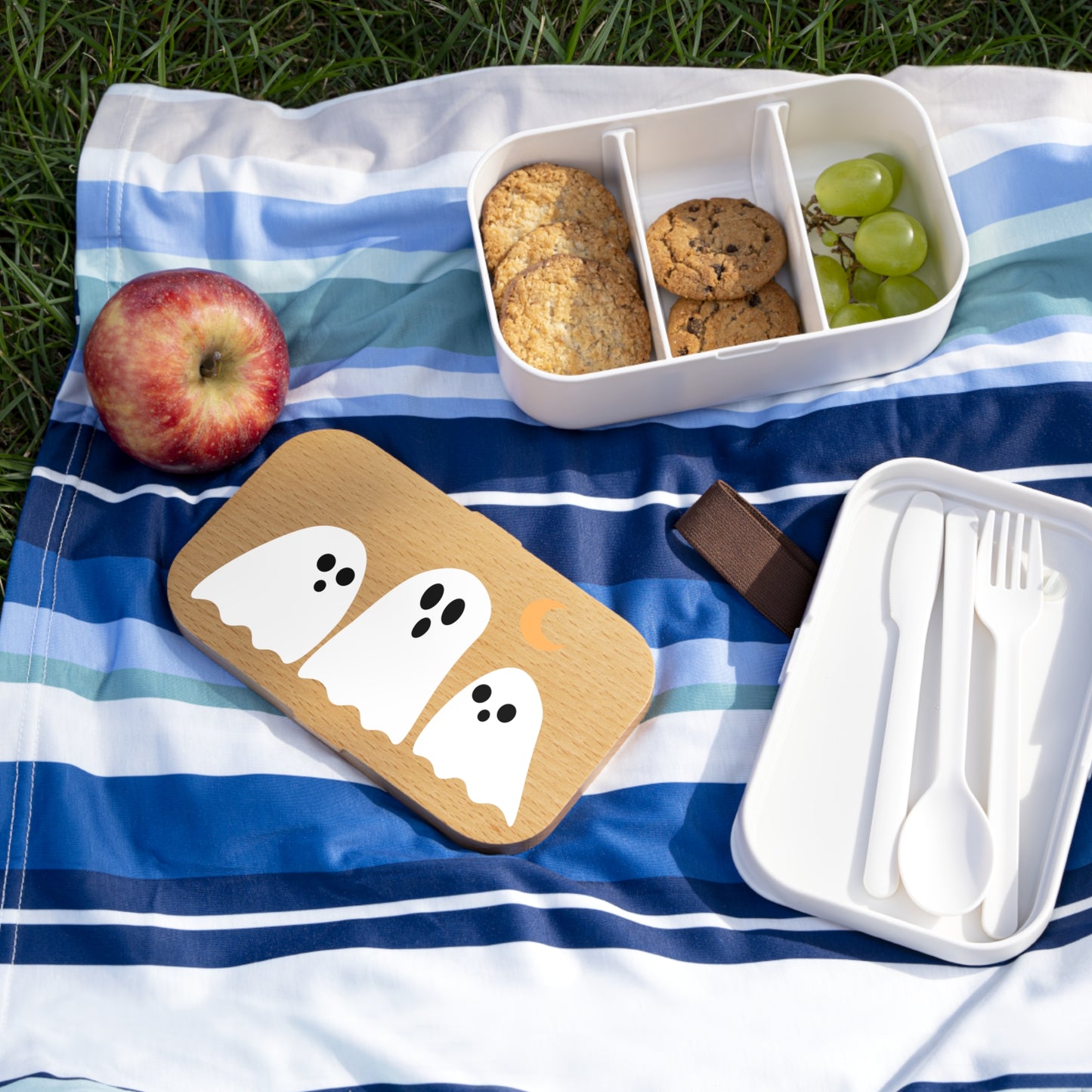 Spooky Ghosts Bento Lunch Box - Halloween-Themed Meal Container for Kids