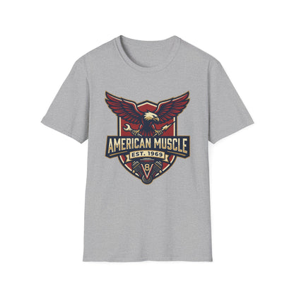 American Muscle Eagle T-Shirt — Vintage V8 Car Lover Tee