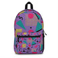 Backpack - Retro 80s Memphis Pattern  — Purple Geometric School Bag