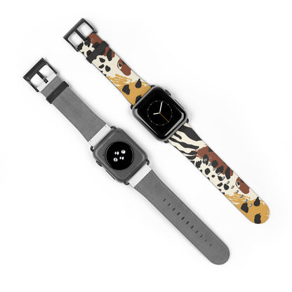 Wildlife Print Watch Band - Trendy and Stylish Accessory for Animal Lovers