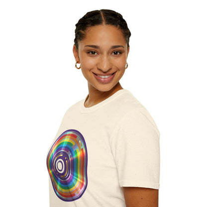 Retro Rainbow CD- Vinyl Record T-Shirt