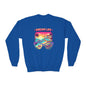 Girls Youth Crewneck Sweatshirt - "Dream Life" Tropical Sunset Graphic