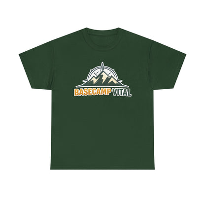 Base Camp Vital Mountain Compass Crewneck T-Shirt | Outdoor Hiking Graphic Tee | Midweight Cotton Trail Shirt (free shipping)