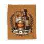 Whiskey 'Savor the Moment' Velveteen Plush Blanket