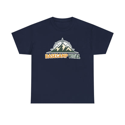 Base Camp Vital Mountain Compass Crewneck T-Shirt | Outdoor Hiking Graphic Tee | Midweight Cotton Trail Shirt (free shipping)