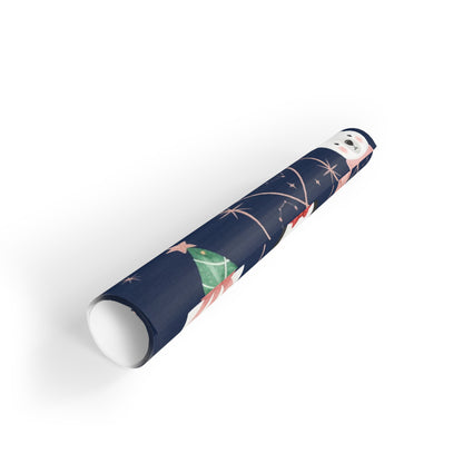 Elegant Santa and friends Gift Wrapping Paper Rolls, 1pc