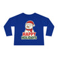Toddler Long Sleeve Tee — 'Happy Holidays' Snowman Kids Christmas Shirt