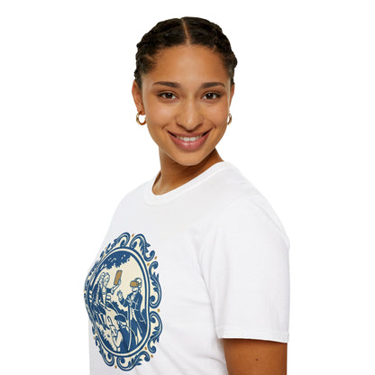 Vintage Blue Rococo Smartphone Toile -  T-Shirt