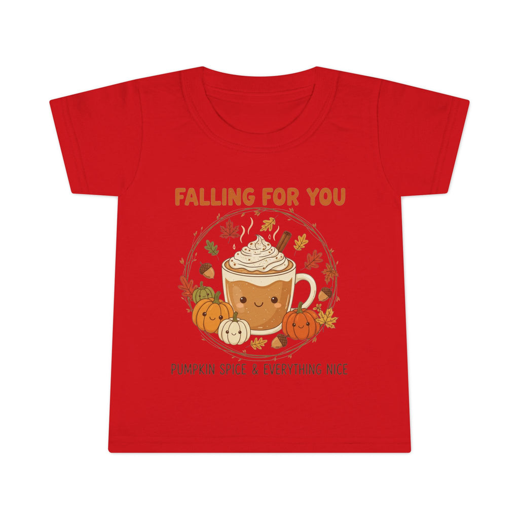 Fall-Themed Toddler T-Shirt, Cute Autumn Tee, Pumpkin Spice Fun, Thanksgiving Outfit, Seasonal Kids Apparel