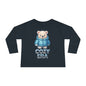 Cozy Era Toddler Long Sleeve Tee — Cute Bear in Puffer Jacket