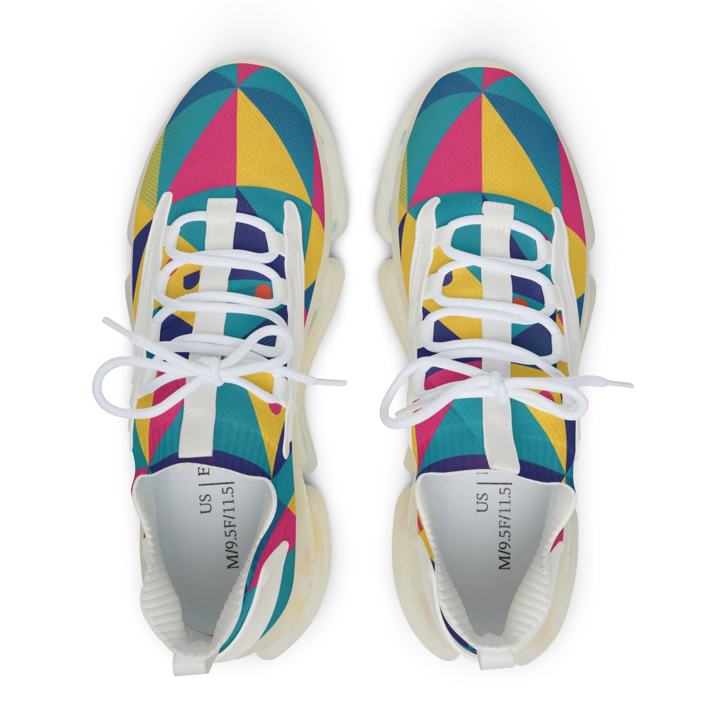 men's Colorful Geometric Mesh Sneakers — Men's Athletic Casual Shoes (free shipping)