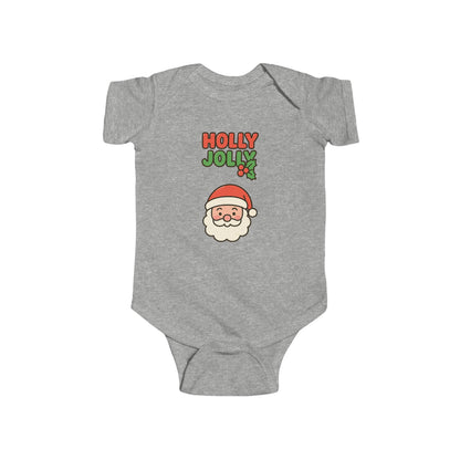 Baby Bodysuit - "Holly Jolly" Santa Christmas Onesie