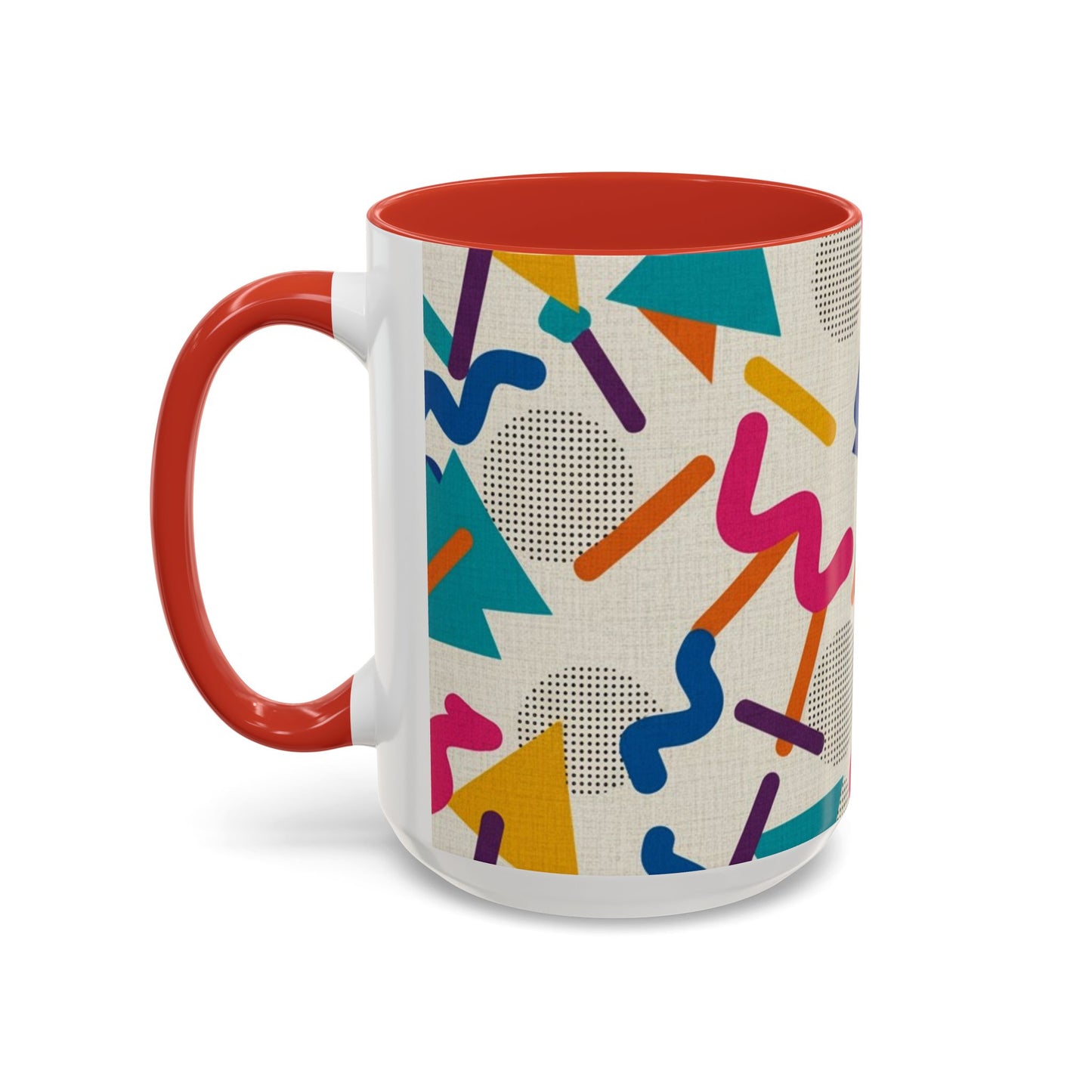 Retro Memphis Pattern Coffee Mug — 11/15oz Accent Ceramic Mug