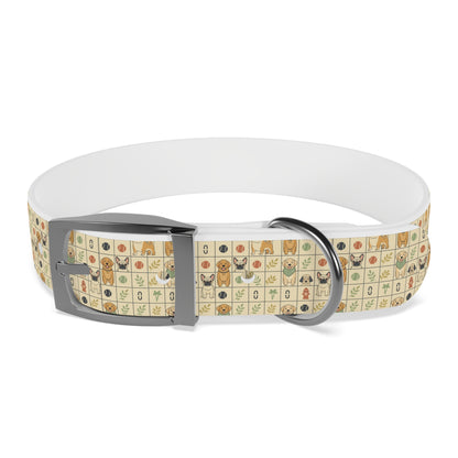 Vintage Puppy Pattern Dog Collar – Cute Retro Dogs & Bones Design