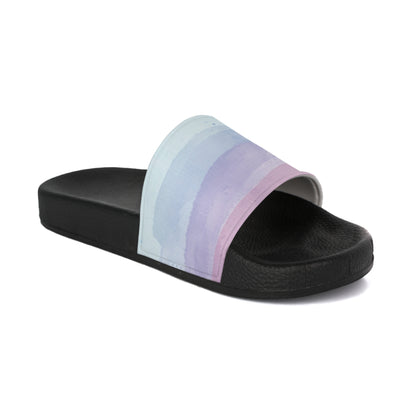 Women's Slide Sandals Watercolor Stripes / Blurred Ombré Lines