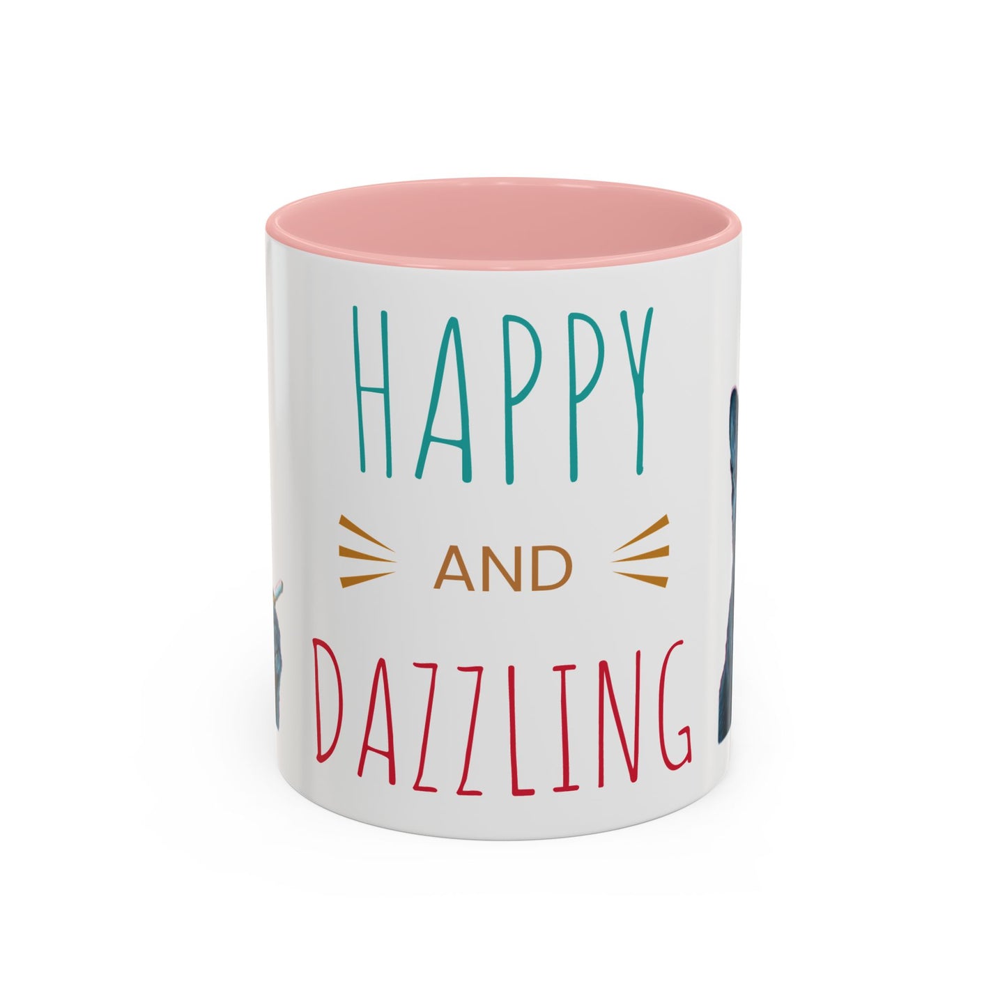Happy and dazzling smoking cat Coffee Mug — "Happy and Dazzling" Cat Accent Mug (11/15oz) (free shipping)