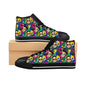 Men's High-Top Sneakers — Bold Pop Art Faces Pattern (free shipping)