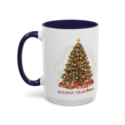 Holiday Traditions Christmas Tree Accent Coffee Mug (11/15oz)