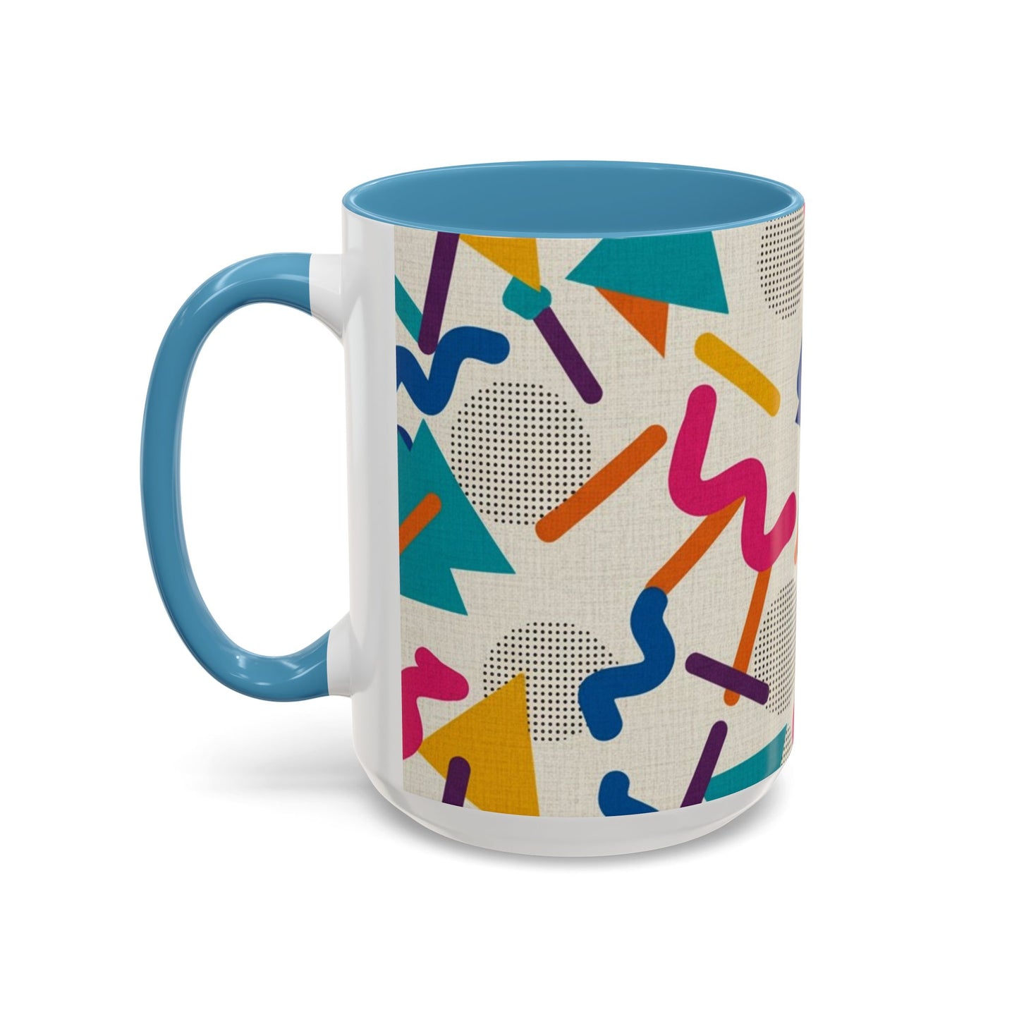 Retro Memphis Pattern Coffee Mug — 11/15oz Accent Ceramic Mug