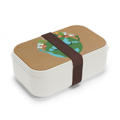 Eco-Friendly earth day Bento Lunch Box with Smiling Earth Design