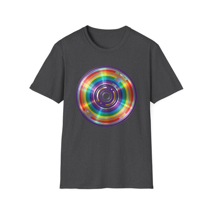 Retro Rainbow CD- Vinyl Record T-Shirt
