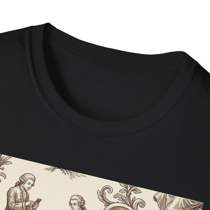 Vintage Doll Face Tee with Glitch Paint Splash