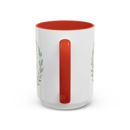 Warmest Wishes Holiday Coffee Mug — Festive Wreath Accent Mug (11/15oz)