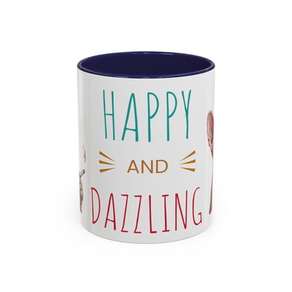 Happy and Dazzling smoking Cat Coffee Mug — Sphynx Cat Accent Mug (11/15oz) (free shipping)