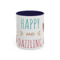 Happy and Dazzling smoking Cat Coffee Mug — Sphynx Cat Accent Mug (11/15oz) (free shipping)