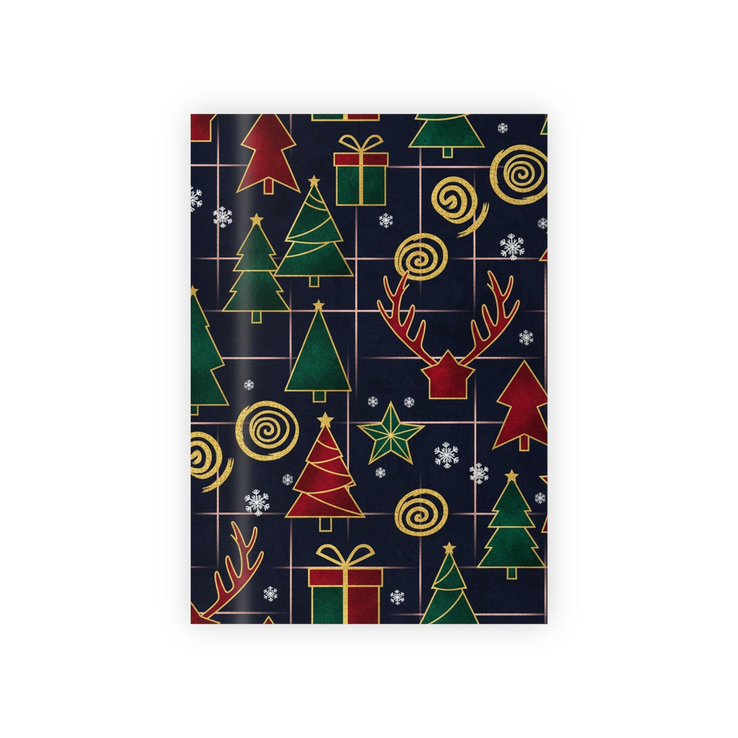 Festive Christmas Gift Wrapping Paper Roll - Holiday Cheer Design