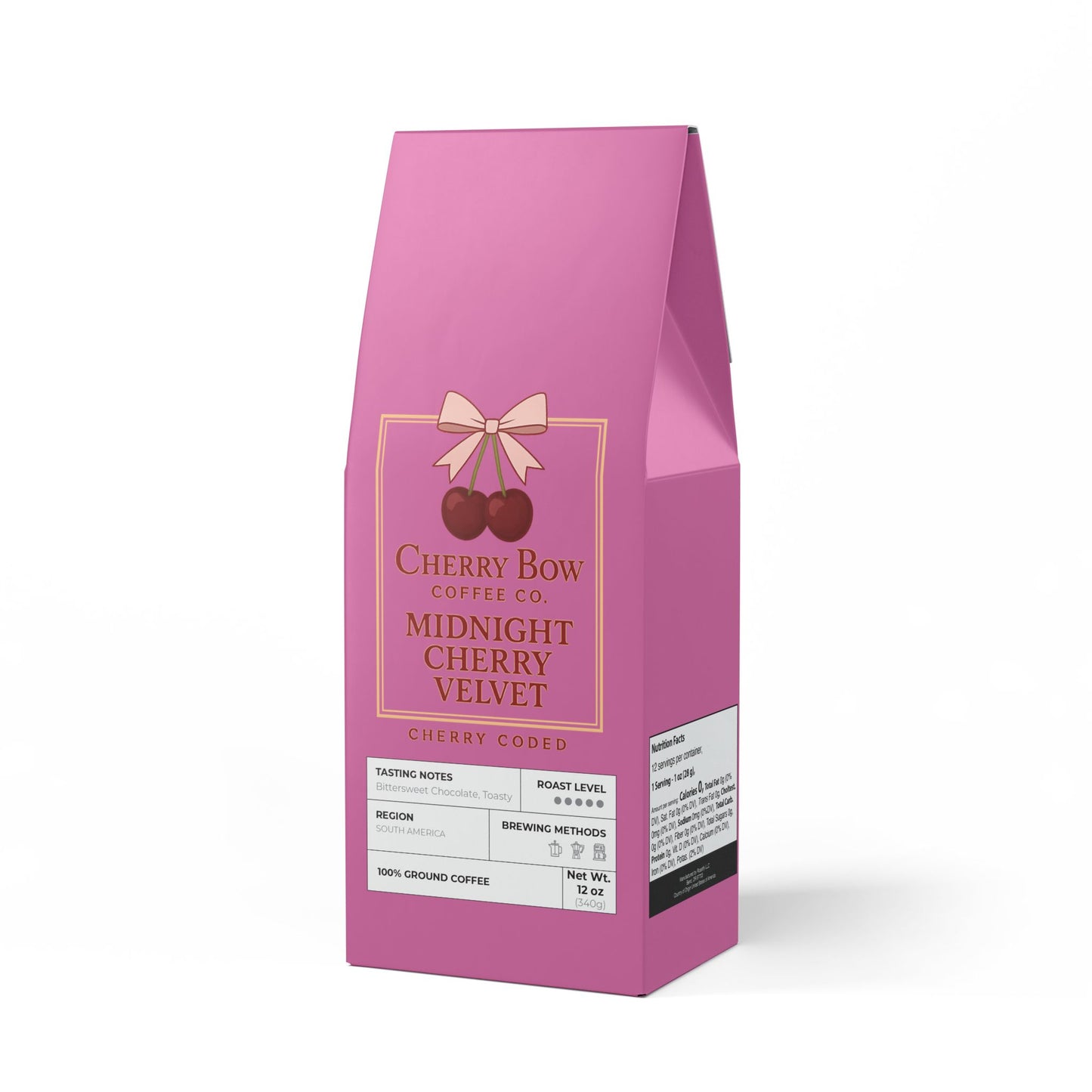 Cherry Bow Coffee Co. Midnight Cherry Velvet - Bitterroot Coffee Blend (Dark French Roast)