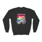 Girls Youth Crewneck Sweatshirt - "Dream Life" Tropical Sunset Graphic