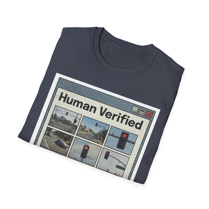 Human Verified T-Shirt – CAPTCHA Traffic Light Graphic Shirt